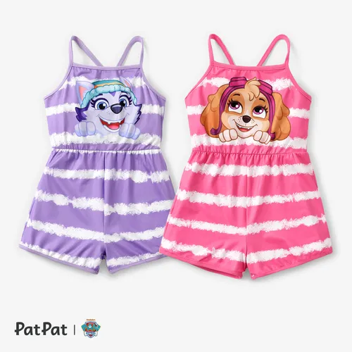 PAW Patrol 1pc Toddler Girls Character Print Striped Romper
