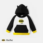 Batman Baby Boy Classic Logo Hooded Sweatshirt and Bodysuit and Pants Multi-color
