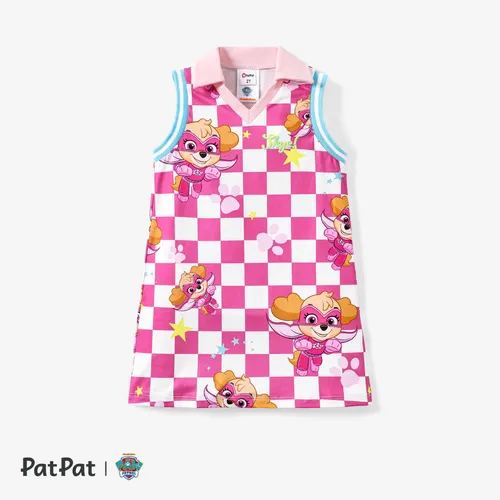 PAW Patrol 1pc Toddler Girls Polo Collared Character Checked Dress
