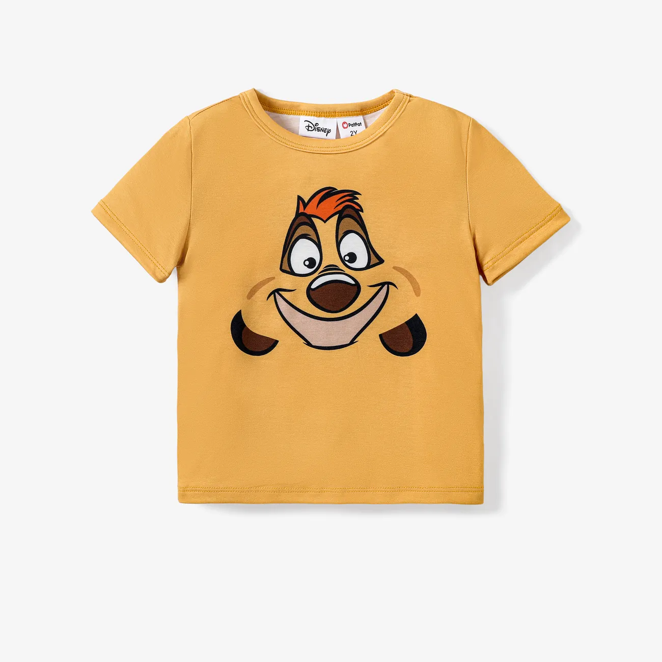 Disney Rei Leão Criança Unissexo Infantil Manga curta T-shirts cáqui big image 1