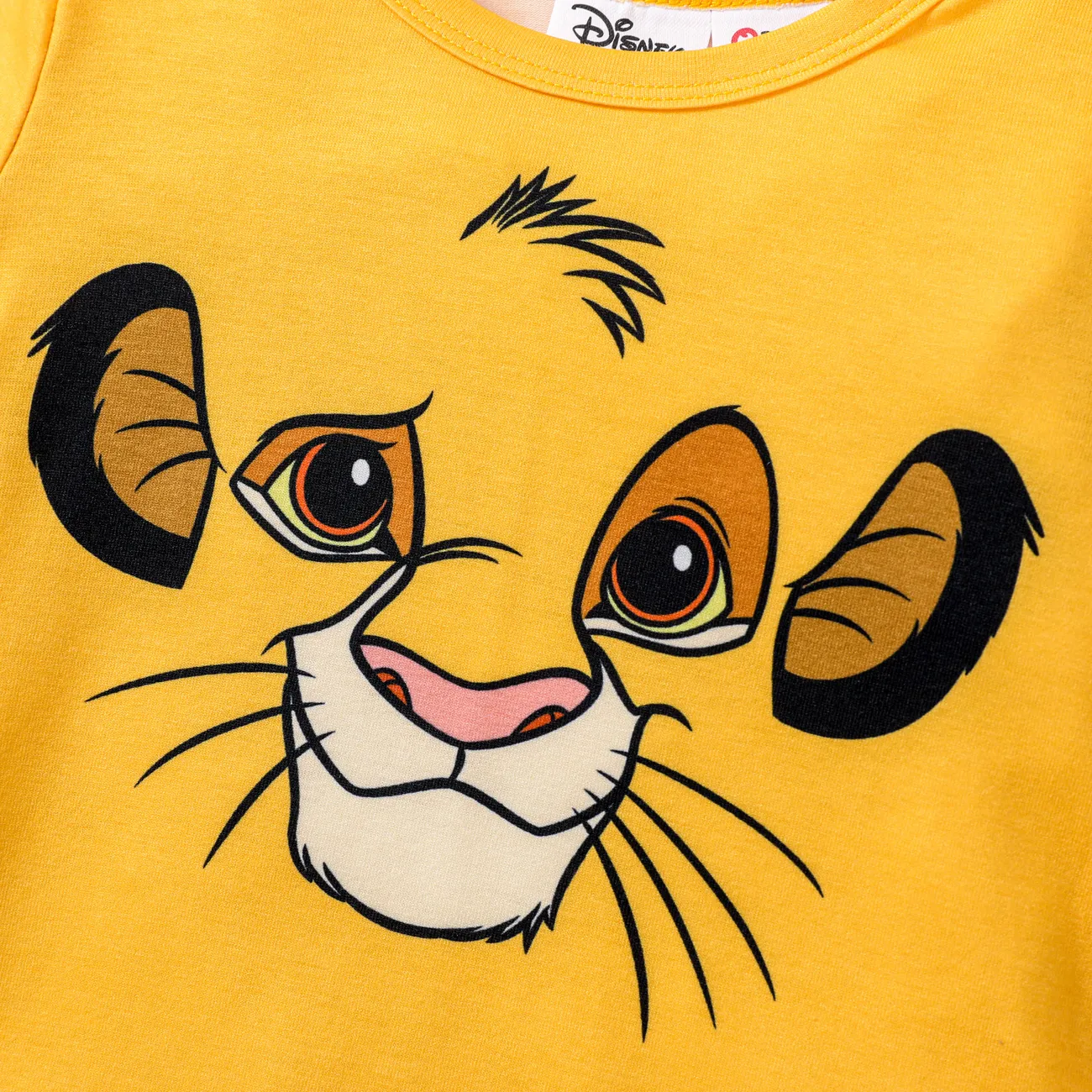 Le Roi Lion de Disney Enfant en bas âge Unisexe Enfantin Manches courtes T-Shirt Jaune big image 1