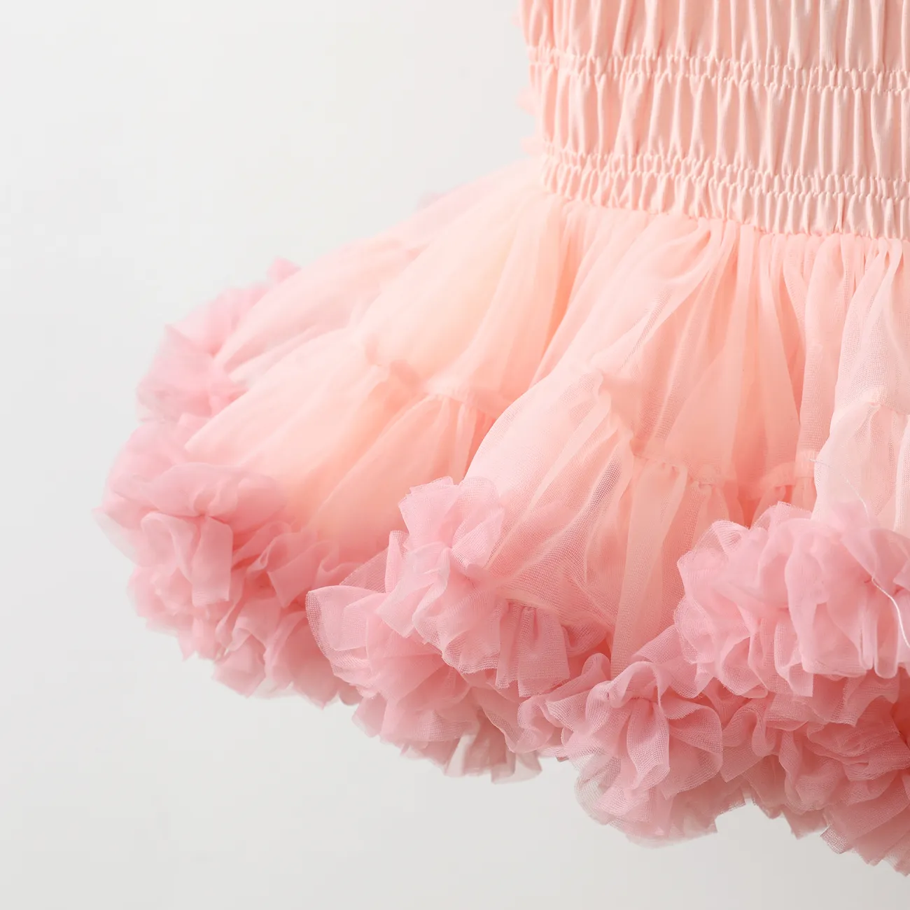 Süßes Mädchen-Tutu-Kleid mit Agaric-Rand, Baumwoll-Spandex-Mischung, für Kinder, Regulär rosa big image 1