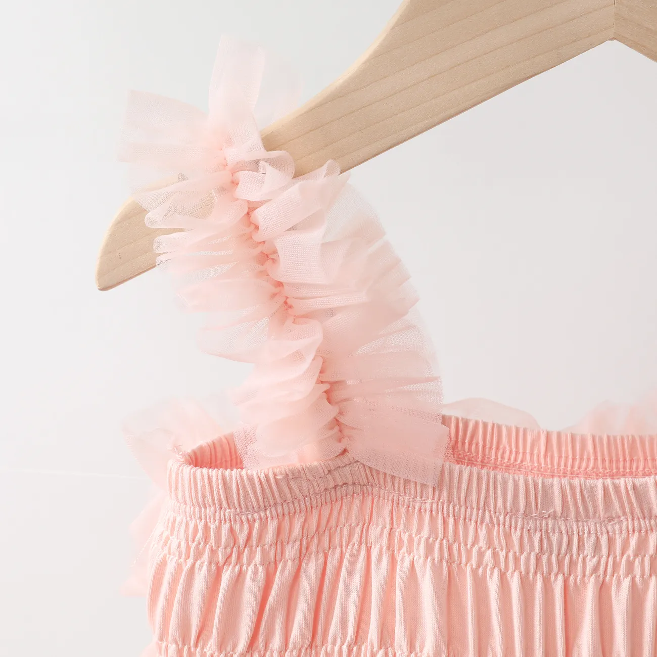Sweet Girl 芭蕾舞短裙連衣裙，飾有木脂邊緣，氨綸棉混紡，兒童，常規 粉色 big image 1