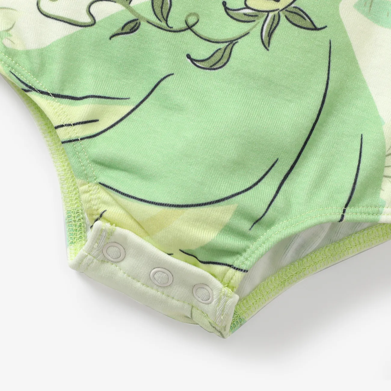 Disney Princess Día de la Madre Bebé Chica Hipertáctil Dulce Camiseta sin mangas Mamelucos y monos Verde big image 1