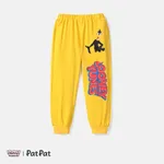 Looney Tunes Toddler Girl/Boy Letter Print Elasticized Cotton Pants Yellow