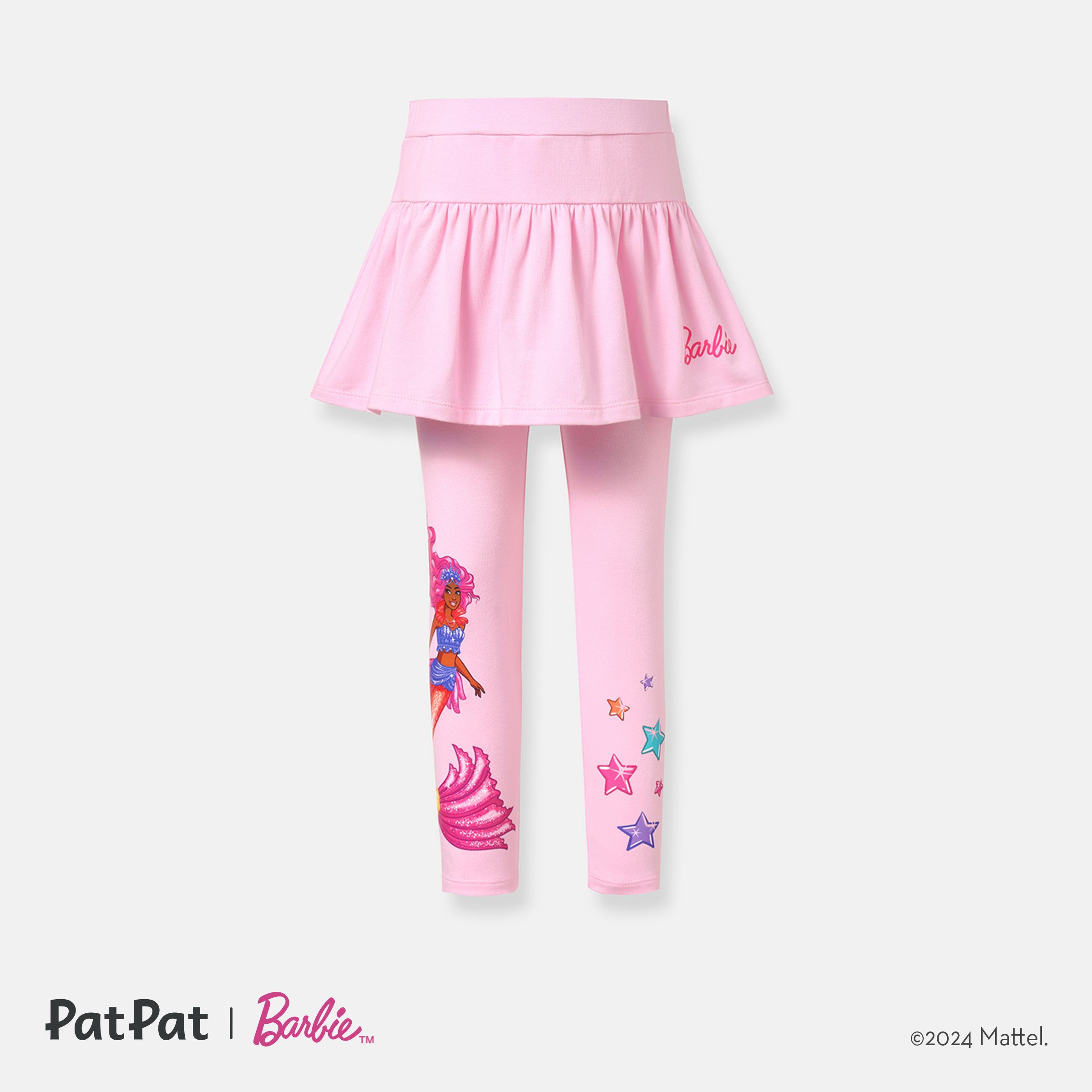 Barbie Toddler Girl Cotton Stars Print Skirt Leggings