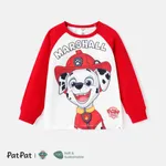 La Pat’ Patrouille Enfant en bas âge Unisexe Couture de tissus Enfantin Chien Manches longues T-Shirt rouge blanc