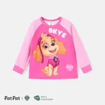 Patrulla de cachorros Niño pequeño Unisex Costura de tela Infantil Perro Manga larga Camiseta Rosado