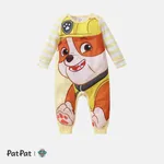 PAW Patrol Little Girl/Boy Colorblock Striped Long-sleeve Naia™ Jumpsuit TenderYellow