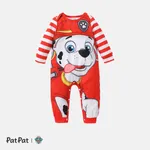 PAW Patrol Little Girl/Boy Colorblock Striped Long-sleeve Naia™ Jumpsuit Red-2