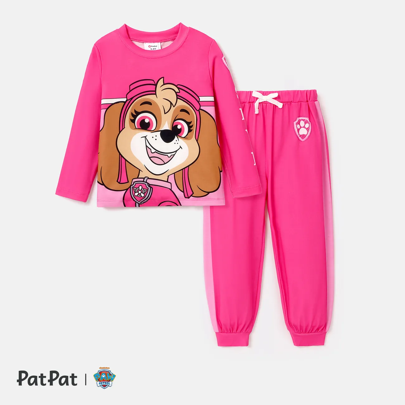 PAW Patrol Toddler Boy/Girl 2-Piece Cartoon Print Top and Pants Set Pink big image 1