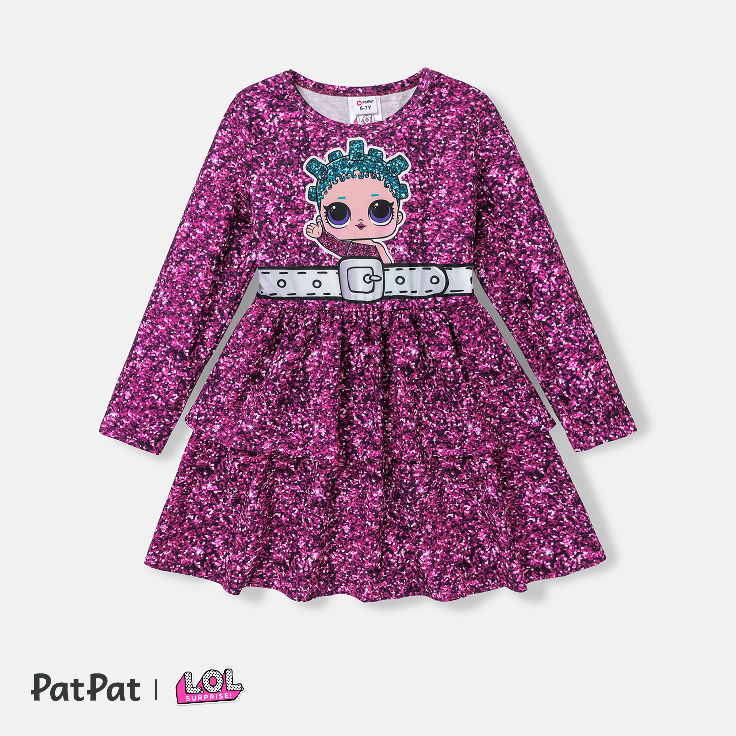 L.O.L. SURPRISE ! Toddler / Kid Girl Letter & Character Print Robe à Manches Longues