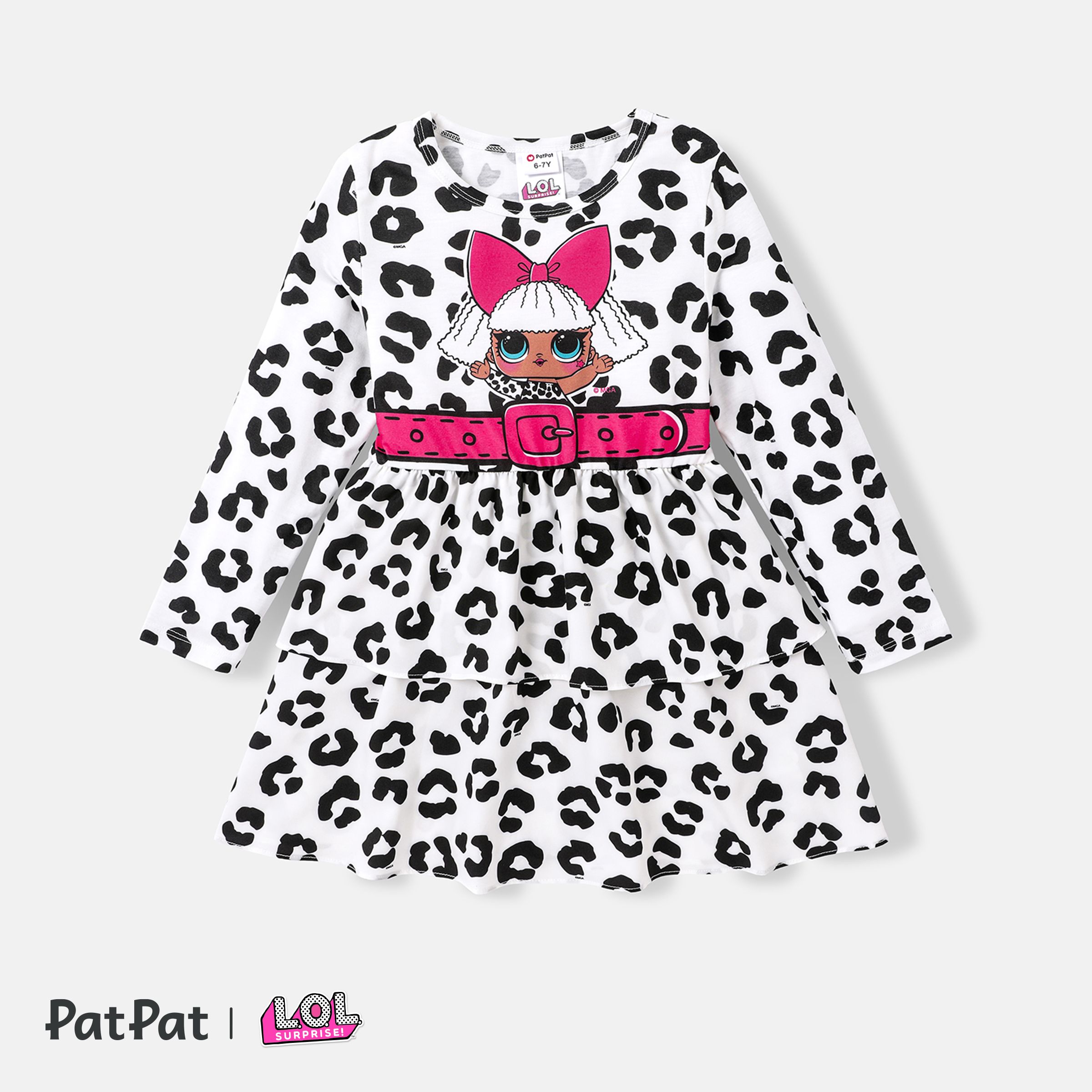 L.O.L. SURPRISE! Toddler/Kid Girl Letter & Character Print Long-sleeve Dress