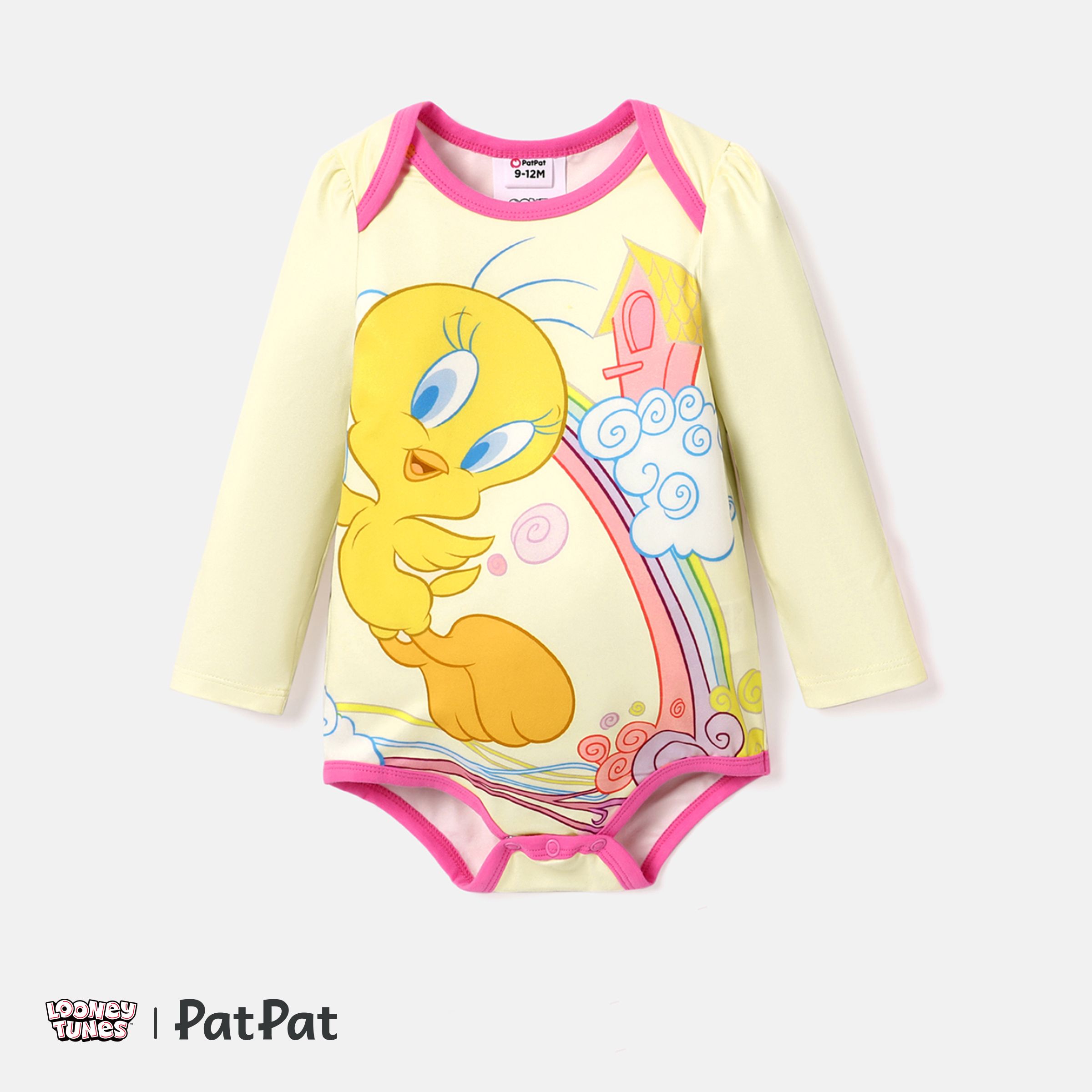 Looney Tunes Baby Girl Rainbow Graphic Print Long-sleeve Bodysuit Or Pants Set