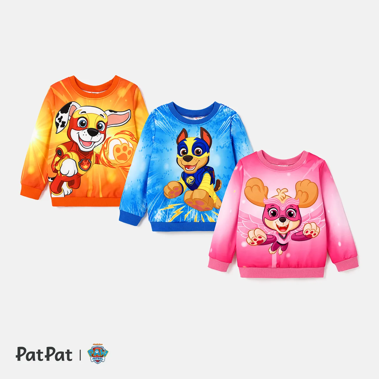 PAW Patrol Toddler Girl/Boy Character Print Pattern Long-sleeve Sweatshirt Orange big image 1