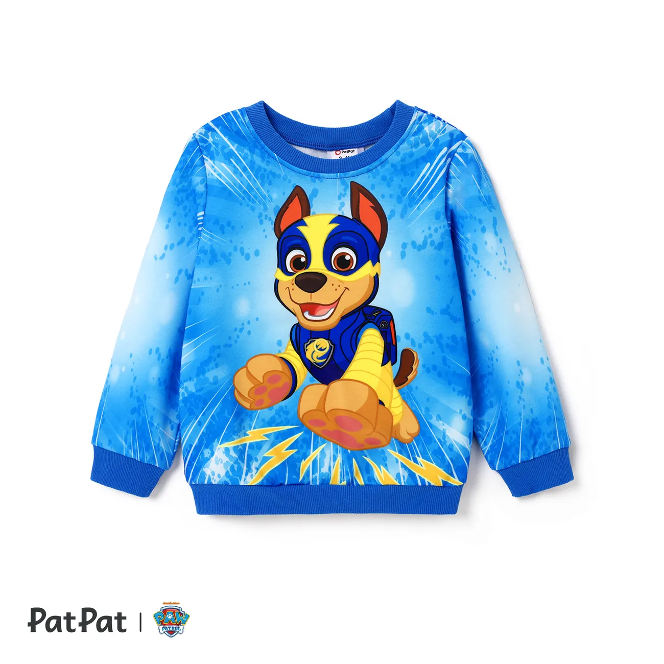 PAW Patrol Toddler Girl/Boy Character Print Pattern Long-sleeve Sweatshirt Blue big image 1