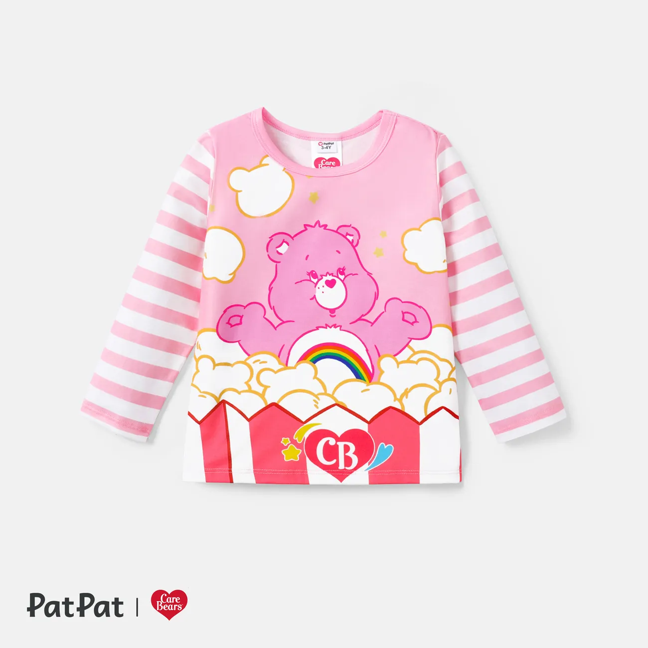 Ursinhos Carinhosos Criança Unissexo Infantil Urso Manga comprida T-shirts Rosa big image 1