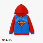 Justice League Toddler Boy Character Print Long-sleeve Hooded Jacket Blue