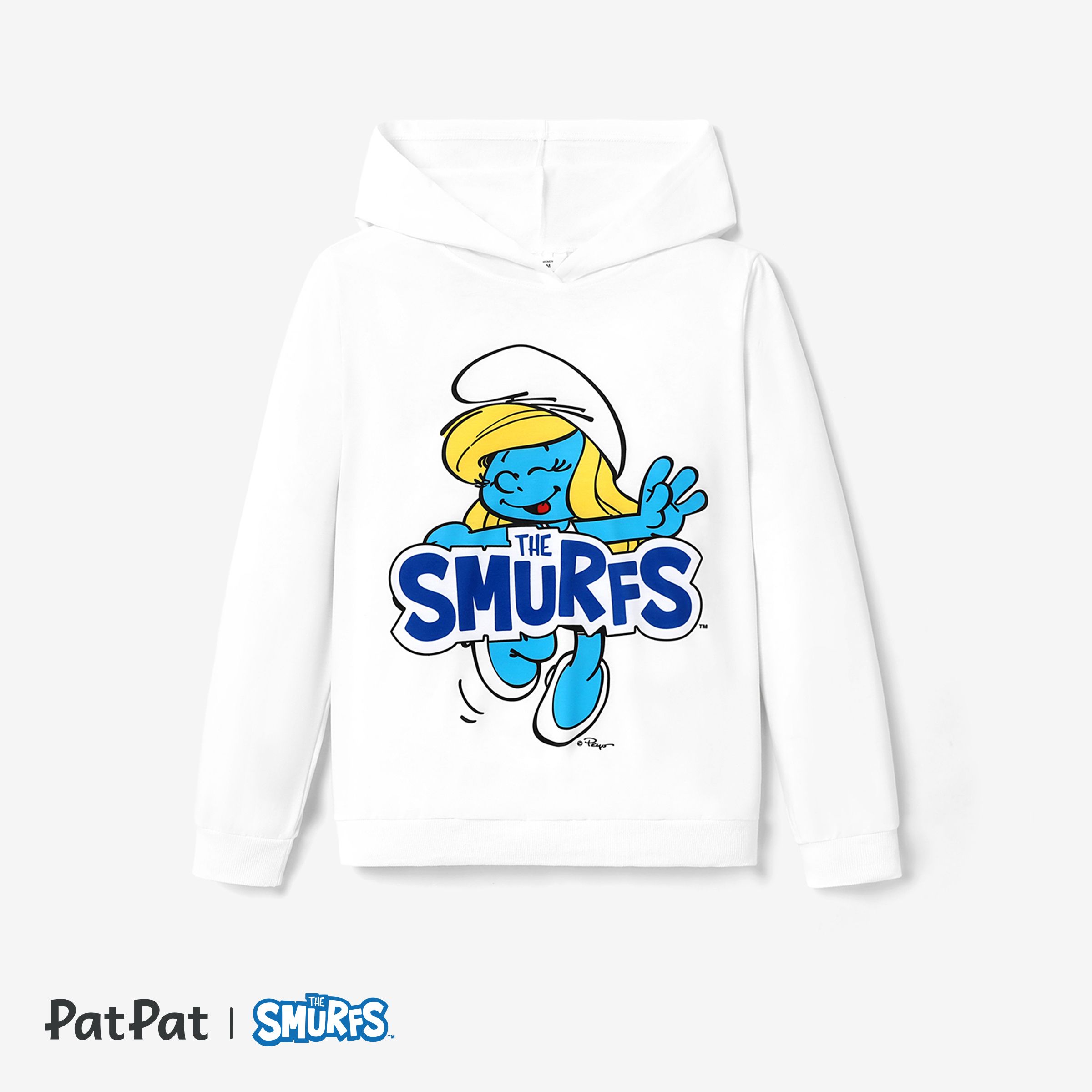 The Smurfs Family Matching Character Graphic Print Long-sleeve Hooded Tops