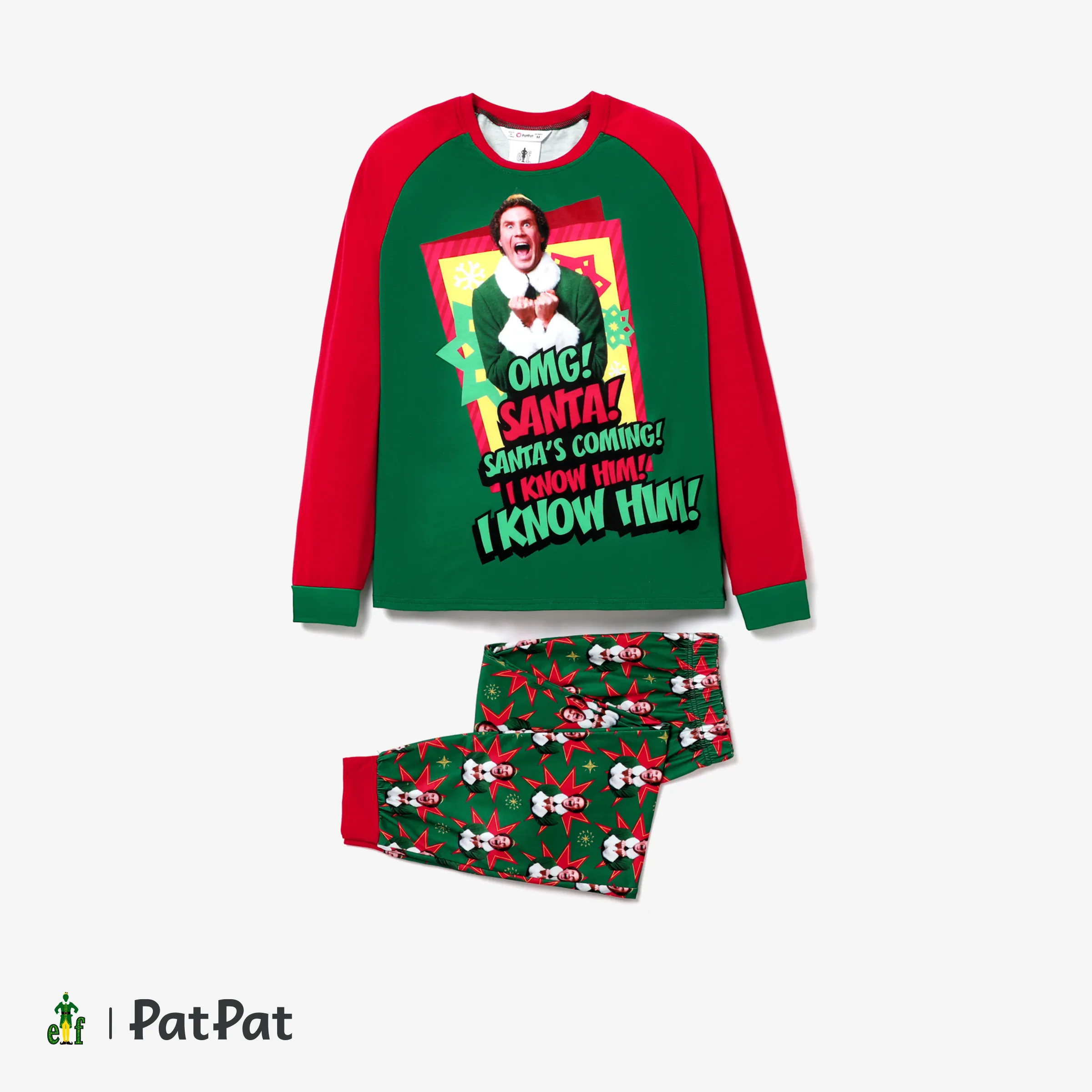 ELF Family Matching Noël Personnage Imprimé Pyjamas Ensembles (ignifuge)