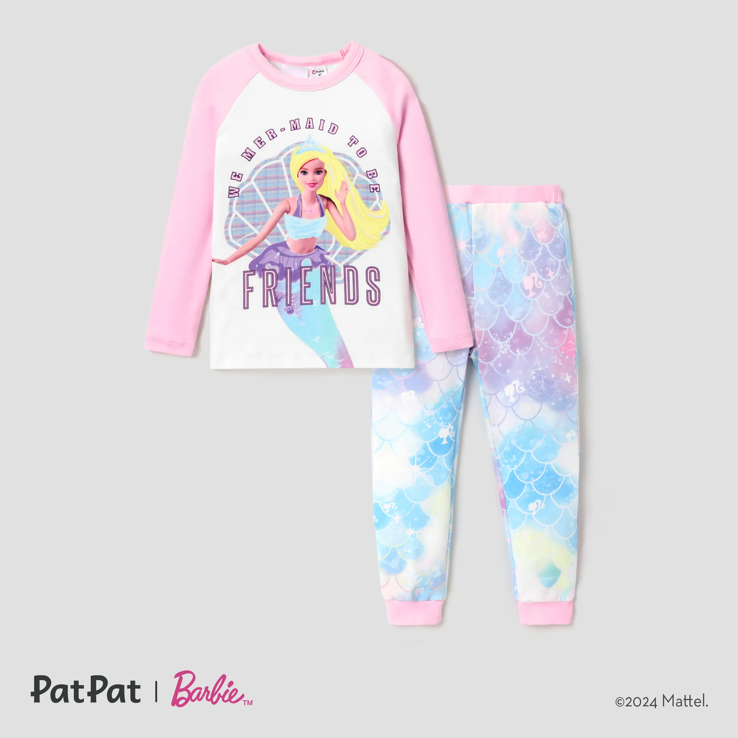 Barbie Toddler/Kid Girl Character Naiaâ¢ Print Long-sleeve Snug-fitting Pajamas Sets