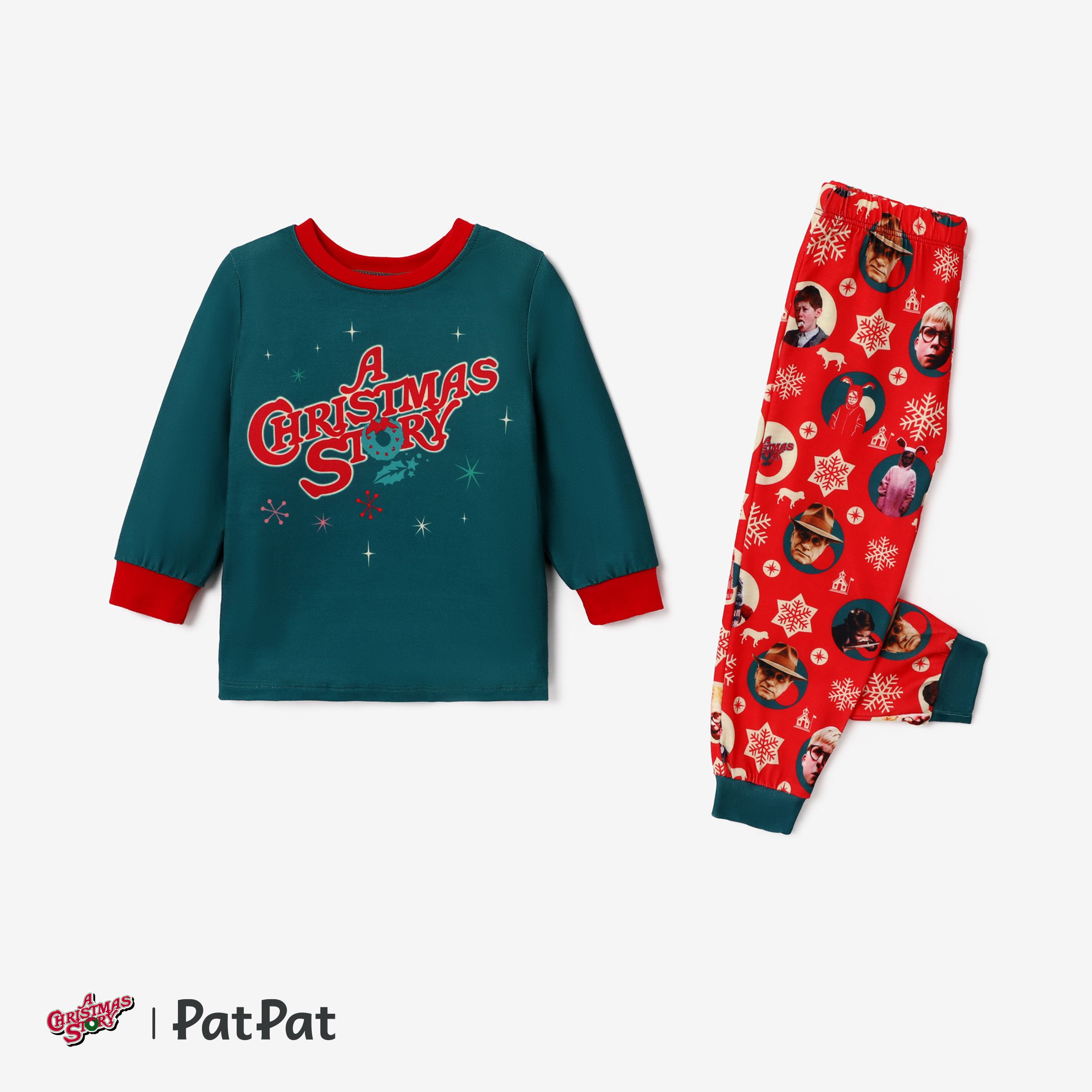 

A Christmas Story Family Matching Christmas Stars Fra Gee Lay Top and Allover Pants Pajamas Sets