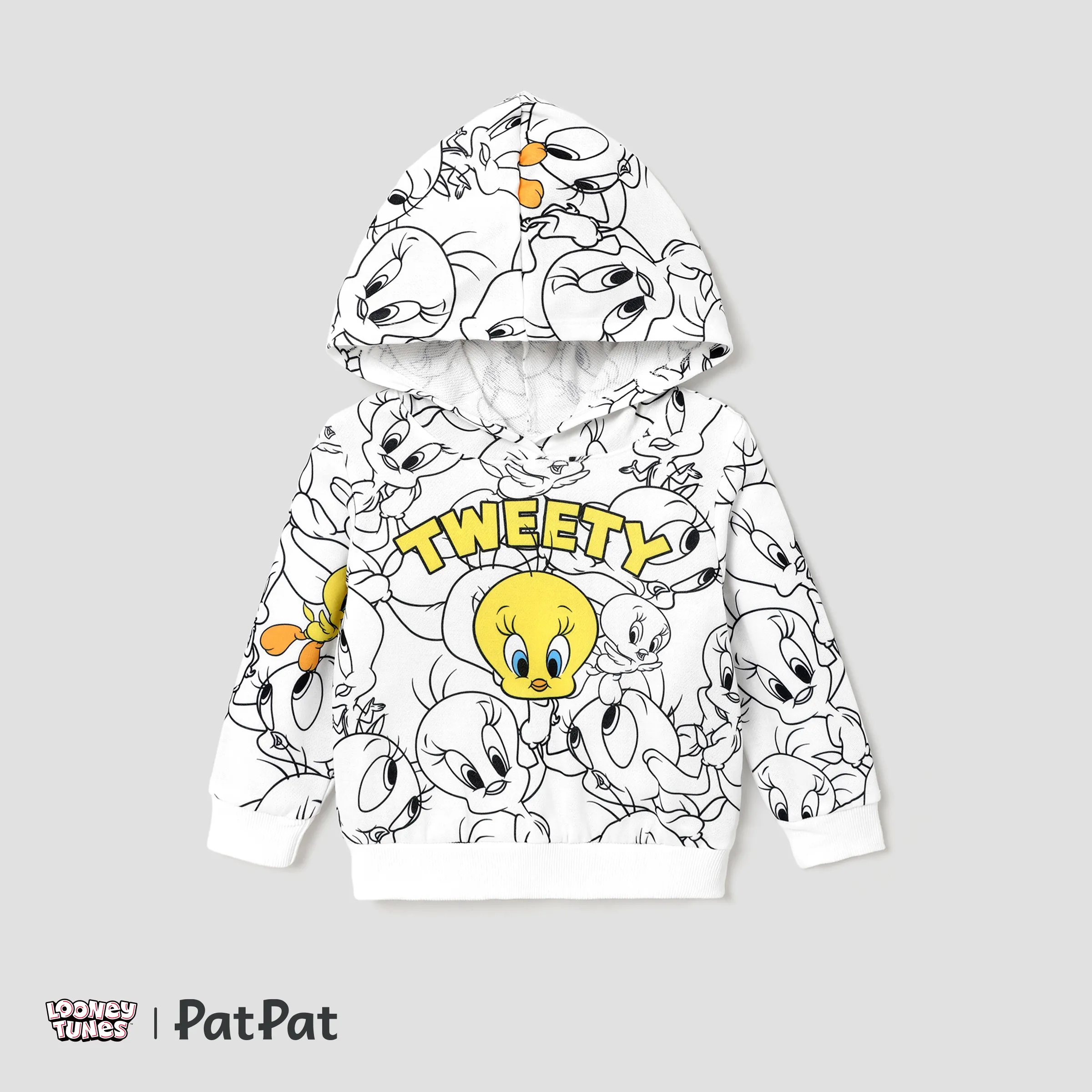 Looney Tunes Boys/Girls Kids Tweety Allover Graphic Hooded Sweatshirt