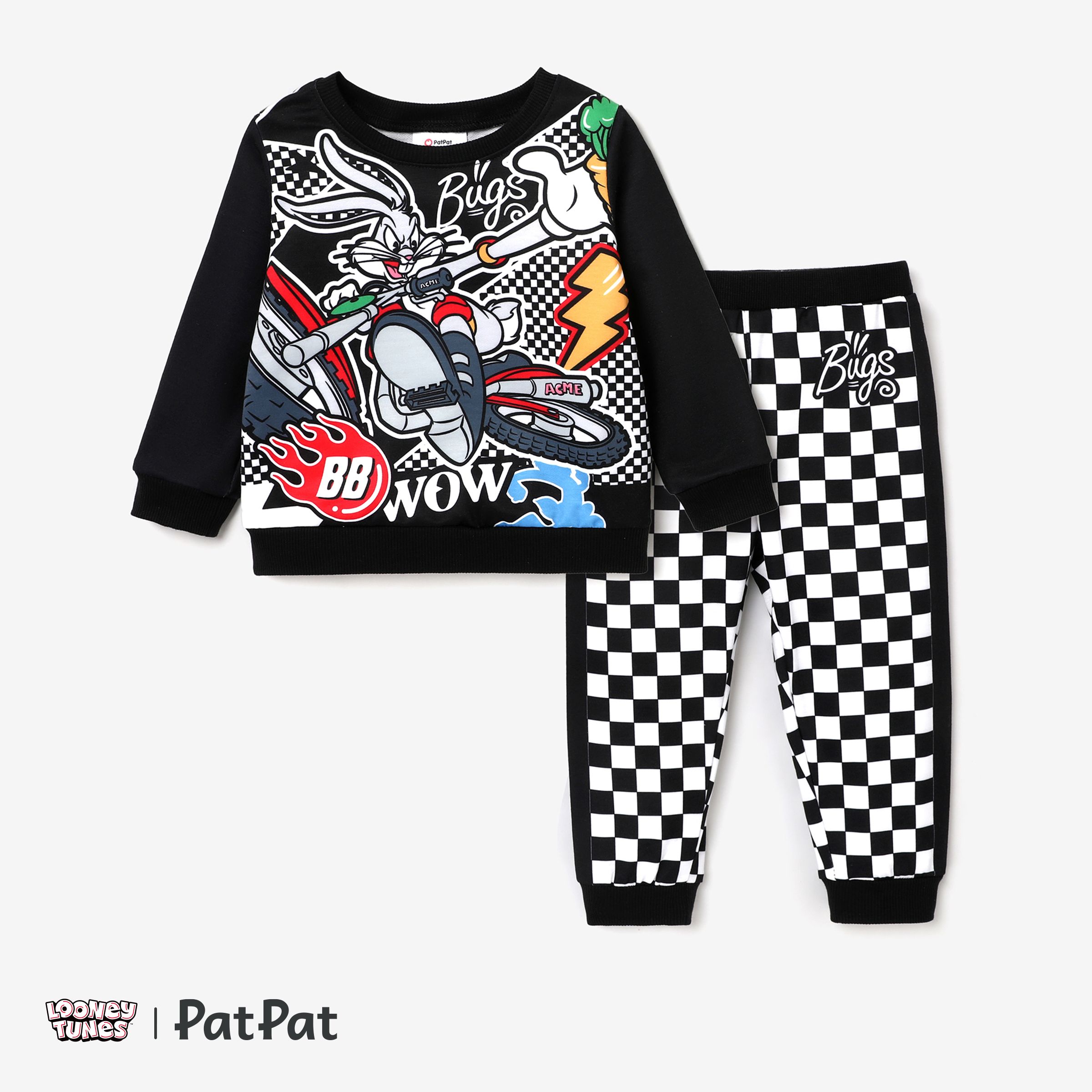 Looney Tunes Ensemble De Sport De Mode Damier Pour Enfant En Bas âge Garçon