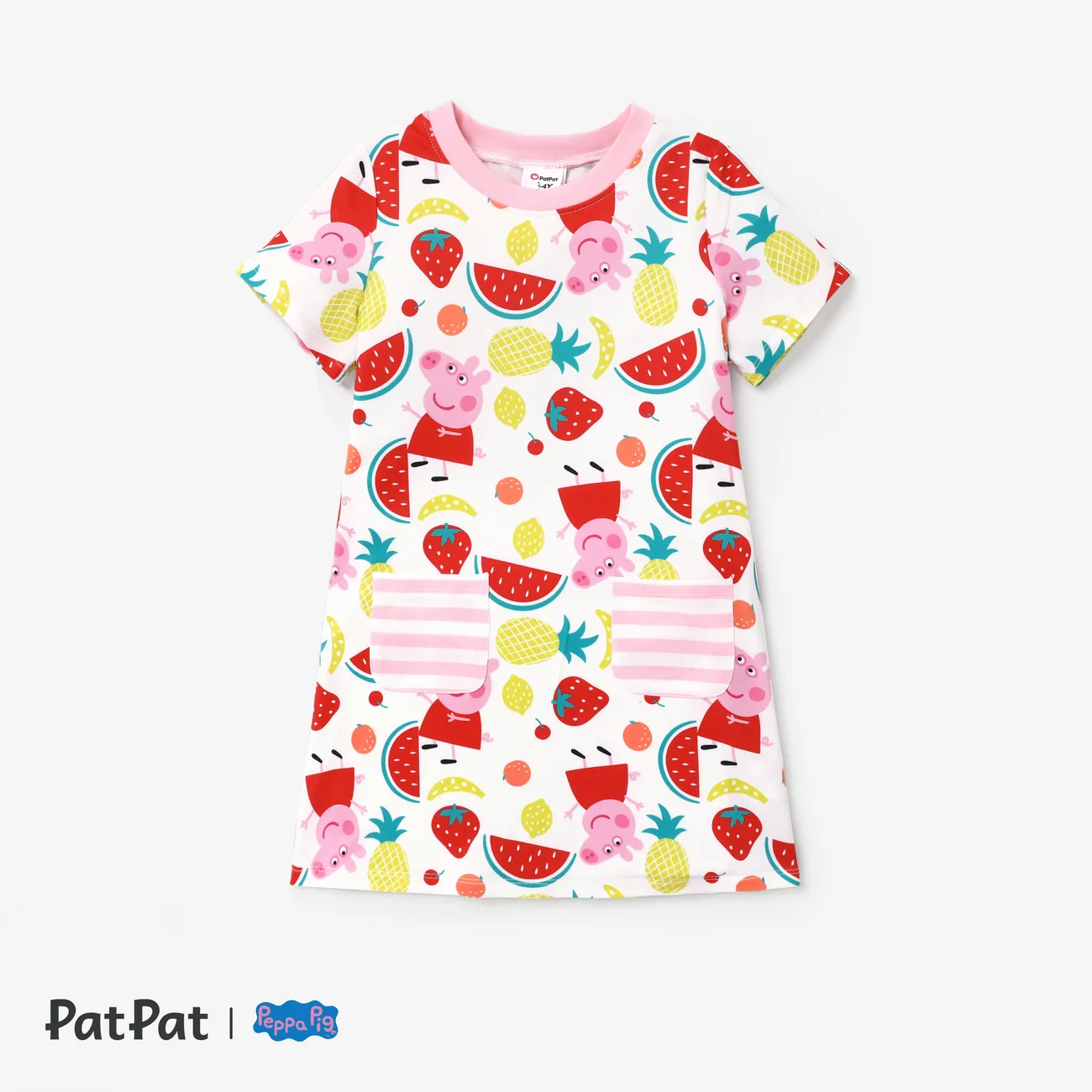 Peppa Pig Kleinkinder Mädchen Kindlich Erdbeere Kleider rosa big image 1