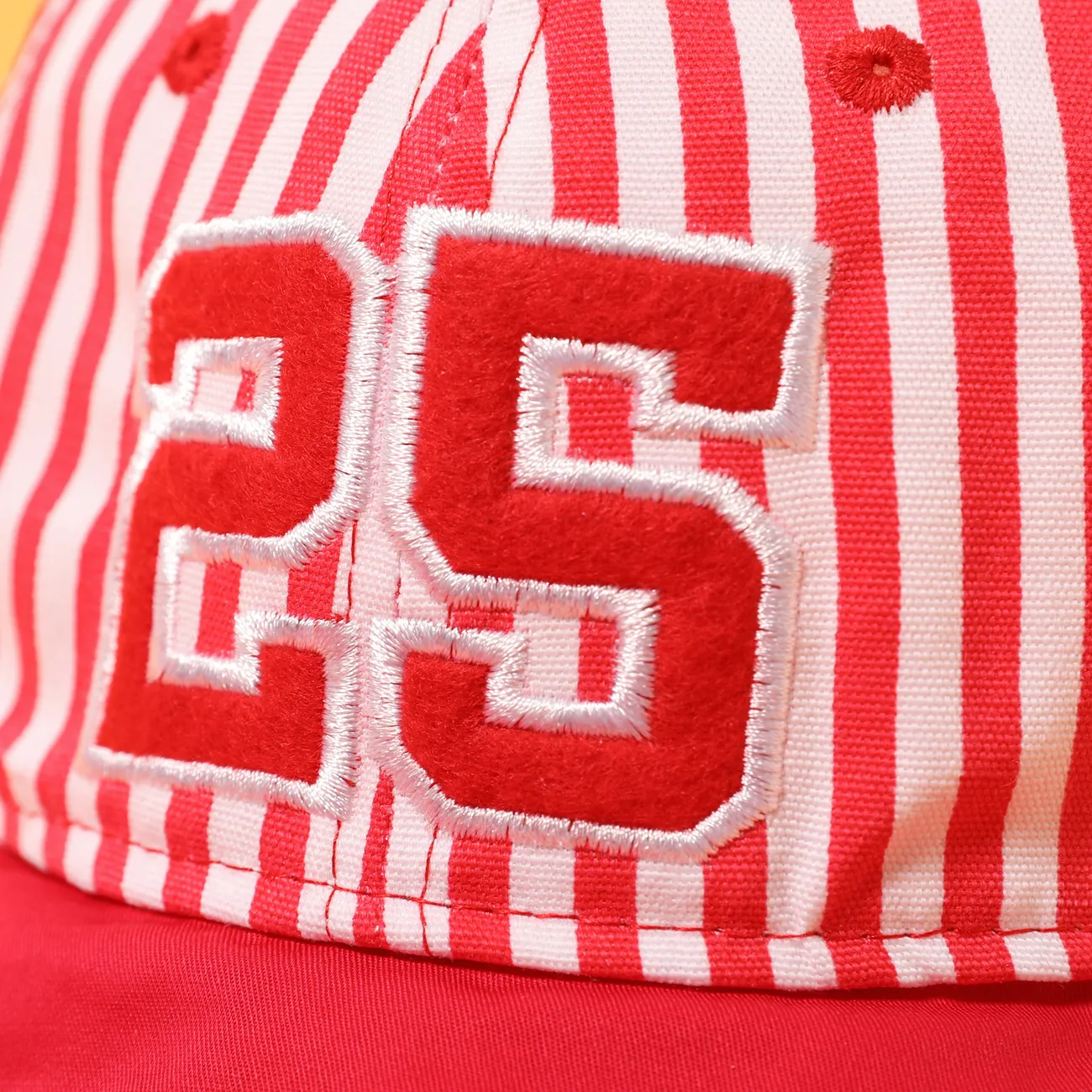 Toddler Baseball Cap with Sun Protection and Digital Striped Design Red big image 1
