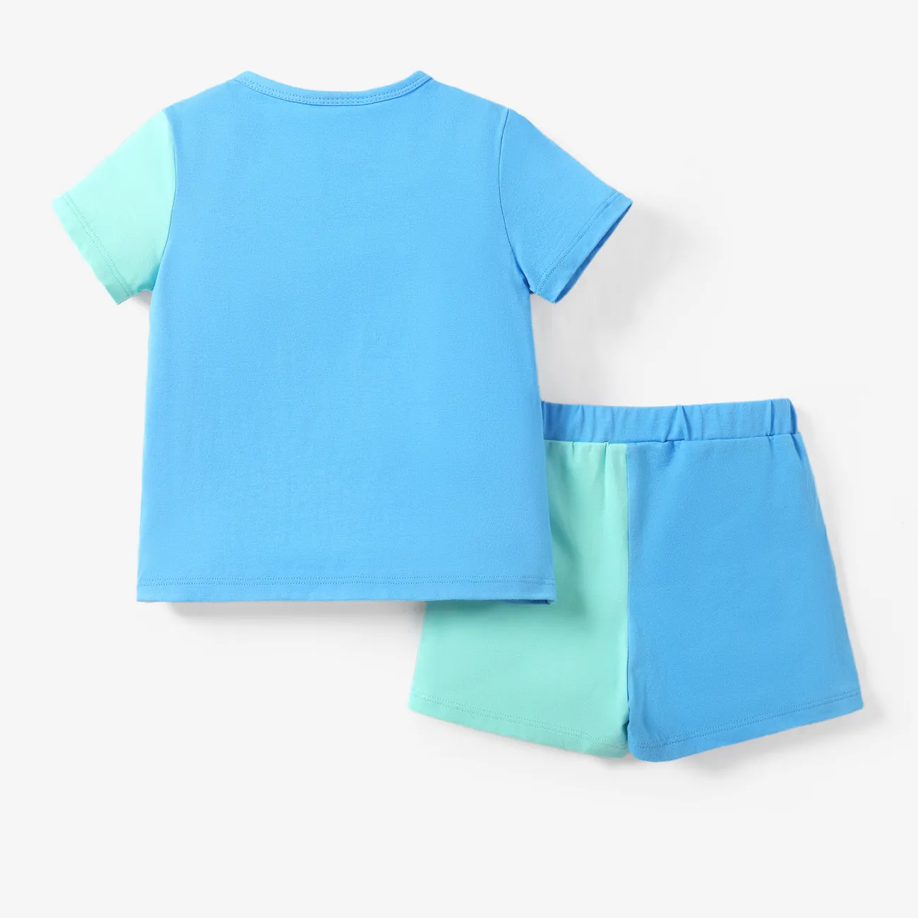 La Pat’ Patrouille 2 pièces Enfant en bas âge Unisexe Couture de tissus Enfantin ensembles de t-shirts Bleu big image 1