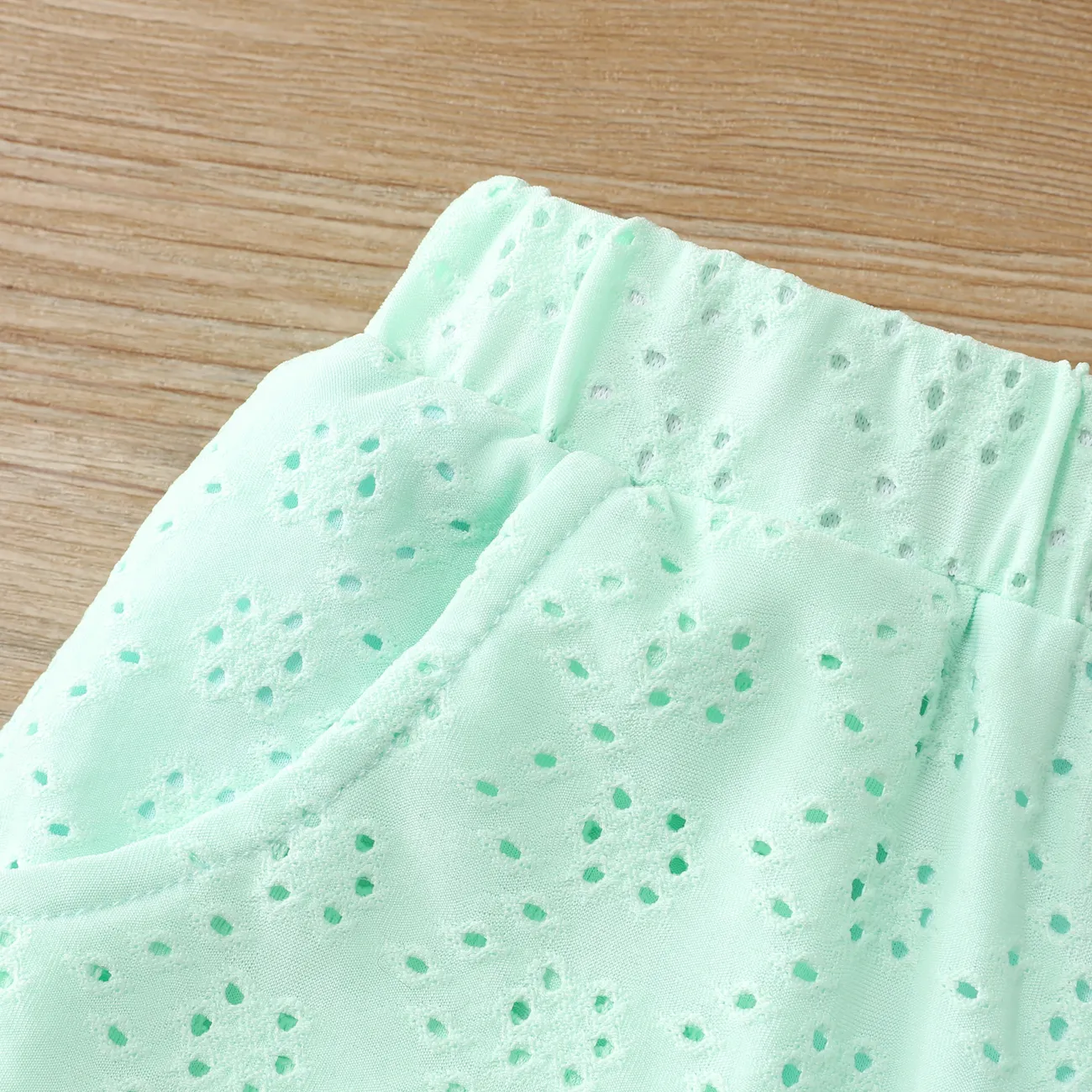 Einfarbige Basic-Jogginghose für Mädchen, 1 Stück, Polyester, Urlaub, Normal, Sonstiges mintblau big image 1