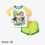 Helfer auf vier Pfoten 2 Stück Kleinkinder Unisex Stoffnähte Kindlich T-Shirt-Sets grün