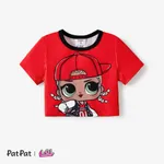 L.O.L. SURPRISE! Toddler/Kid Girl 1pc Tee or Pocket Cargo Pants with Belt Red