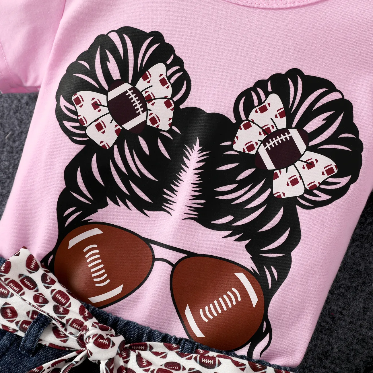 2pcs Toddler Girl Leopard Print Top and Denim Pants Set with Unique Hole Design Pink big image 1