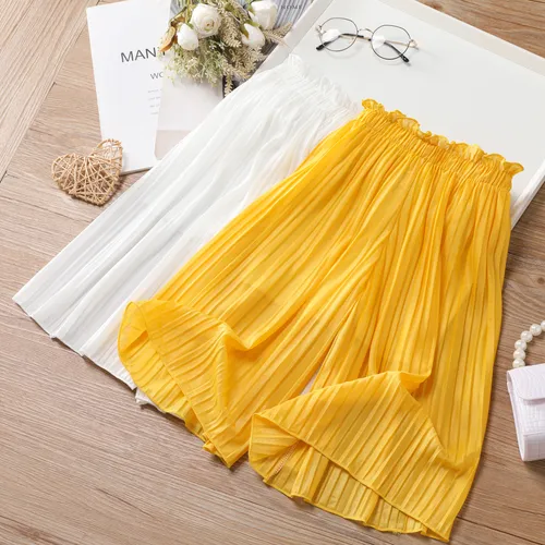 Baby/Kid Girl Sweet Solid Color Loose Casual Pants