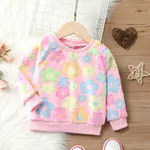 Toddler Girl Floral Sweatshirt/Top Pink