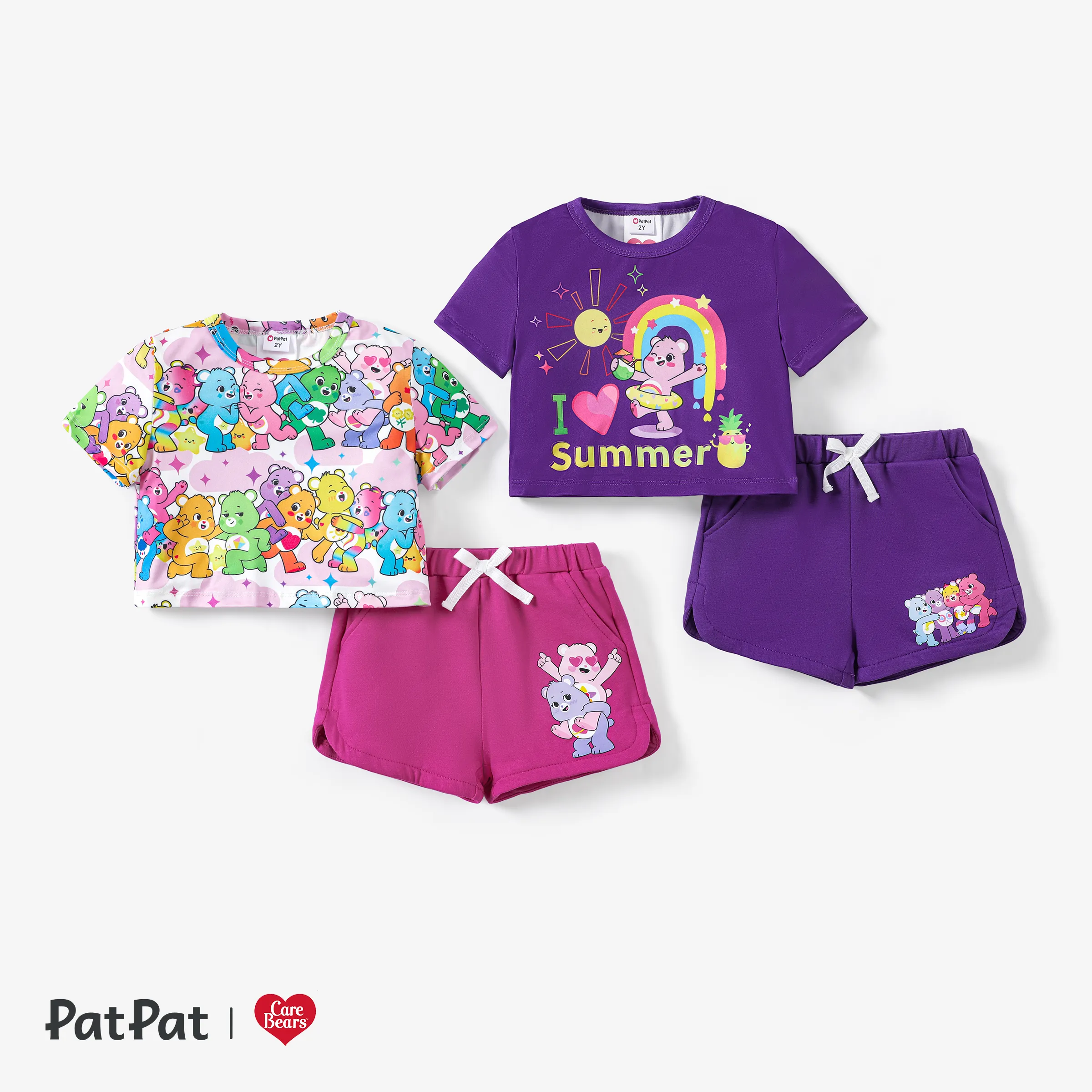 

Care Bears 2pcs Toddler Girls Character Print Rainbow Sporty Set