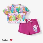 Care Bears 2pcs Toddler Girls Character Print Rainbow Sporty Set
 Roseo