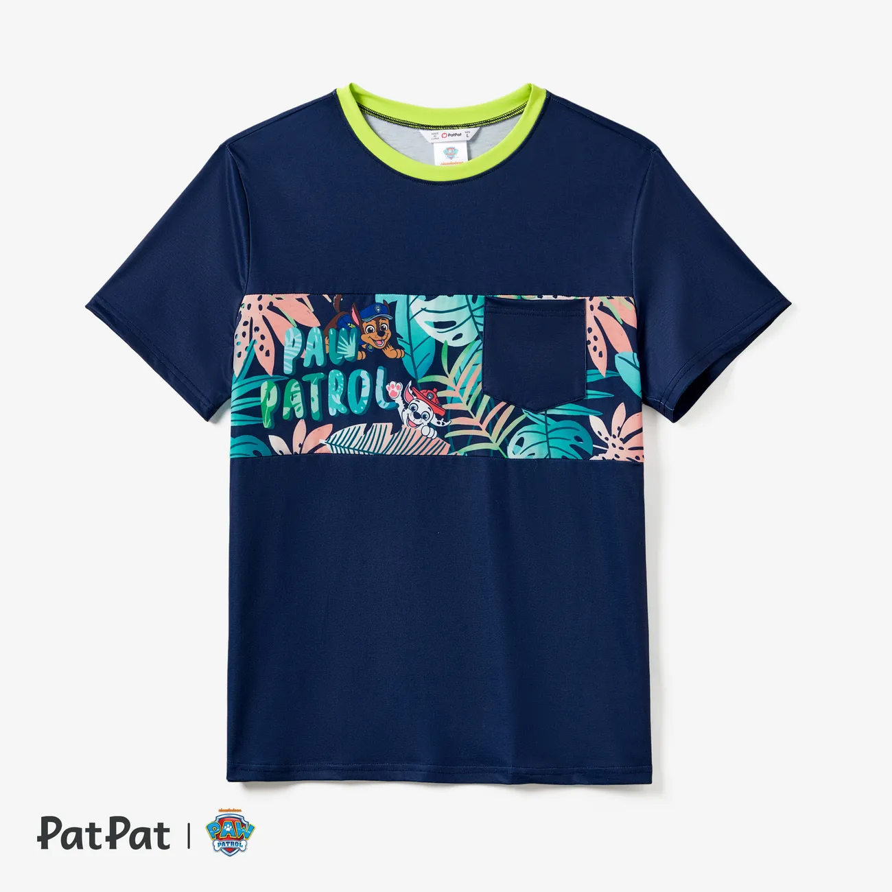 PAW Patrol Family Matching Boys/Girls Floral T-shirt/dress Dark Blue big image 1