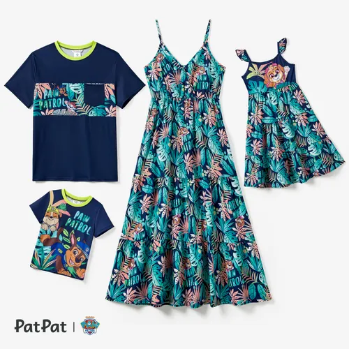 Pat' Patrouille assorti papa/maman garçon/fille Camisole Palm Leaf Floral Resort robe ou T-Shirt amusant