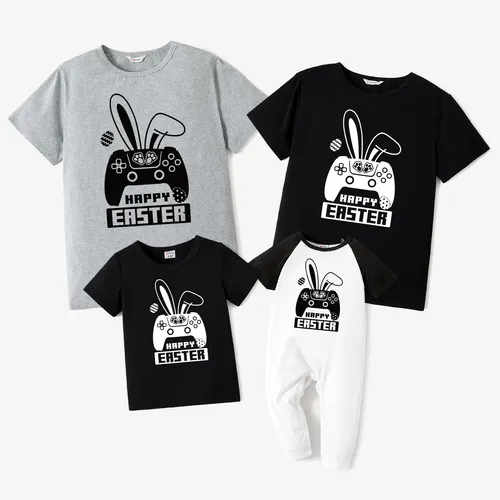 Easter Family Matching Game Controller Bunny Ears Graphic Tops 