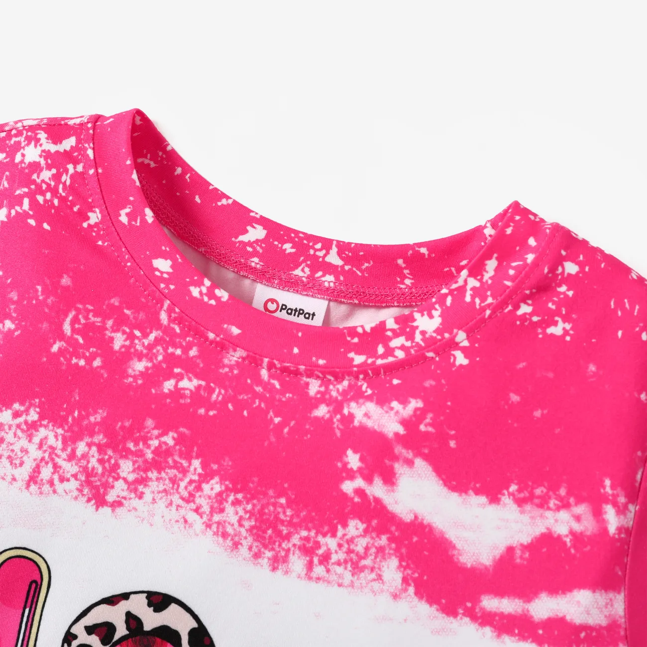 Fête des Mères Enfants Fille Lettre Manches courtes T-Shirt Rose Vif big image 1