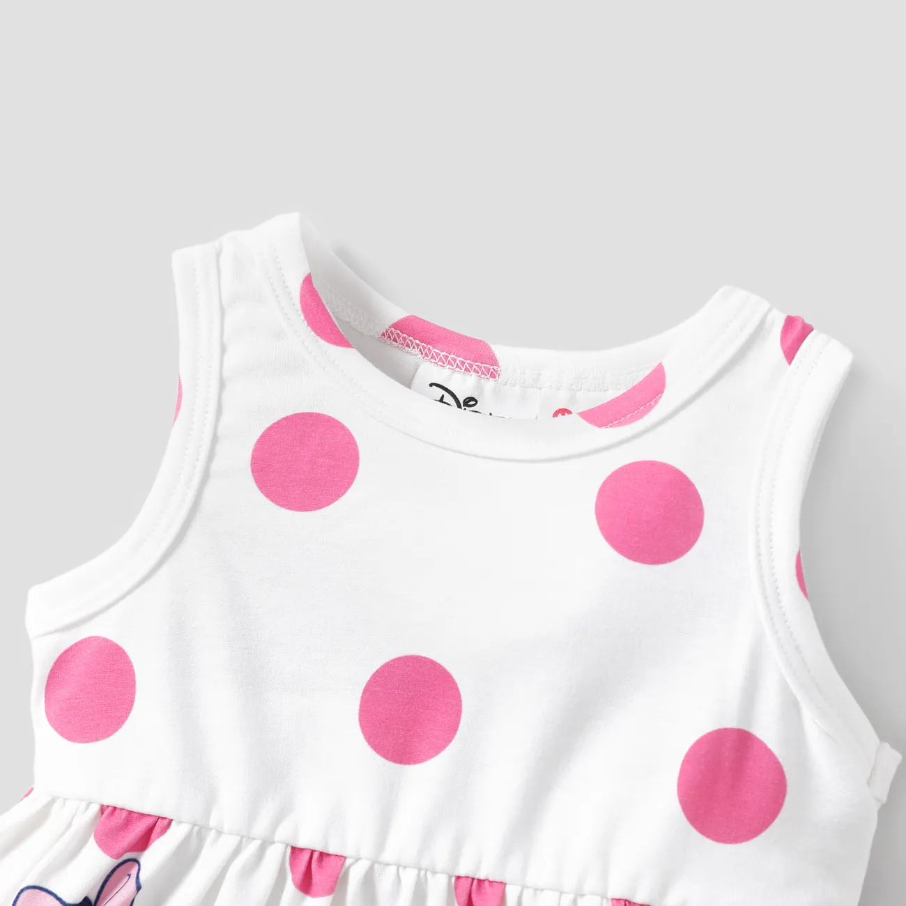 迪士尼米奇和朋友們 1 件裝嬰兒/幼兒女孩角色印花波爾卡圓點設計 粉色 big image 1