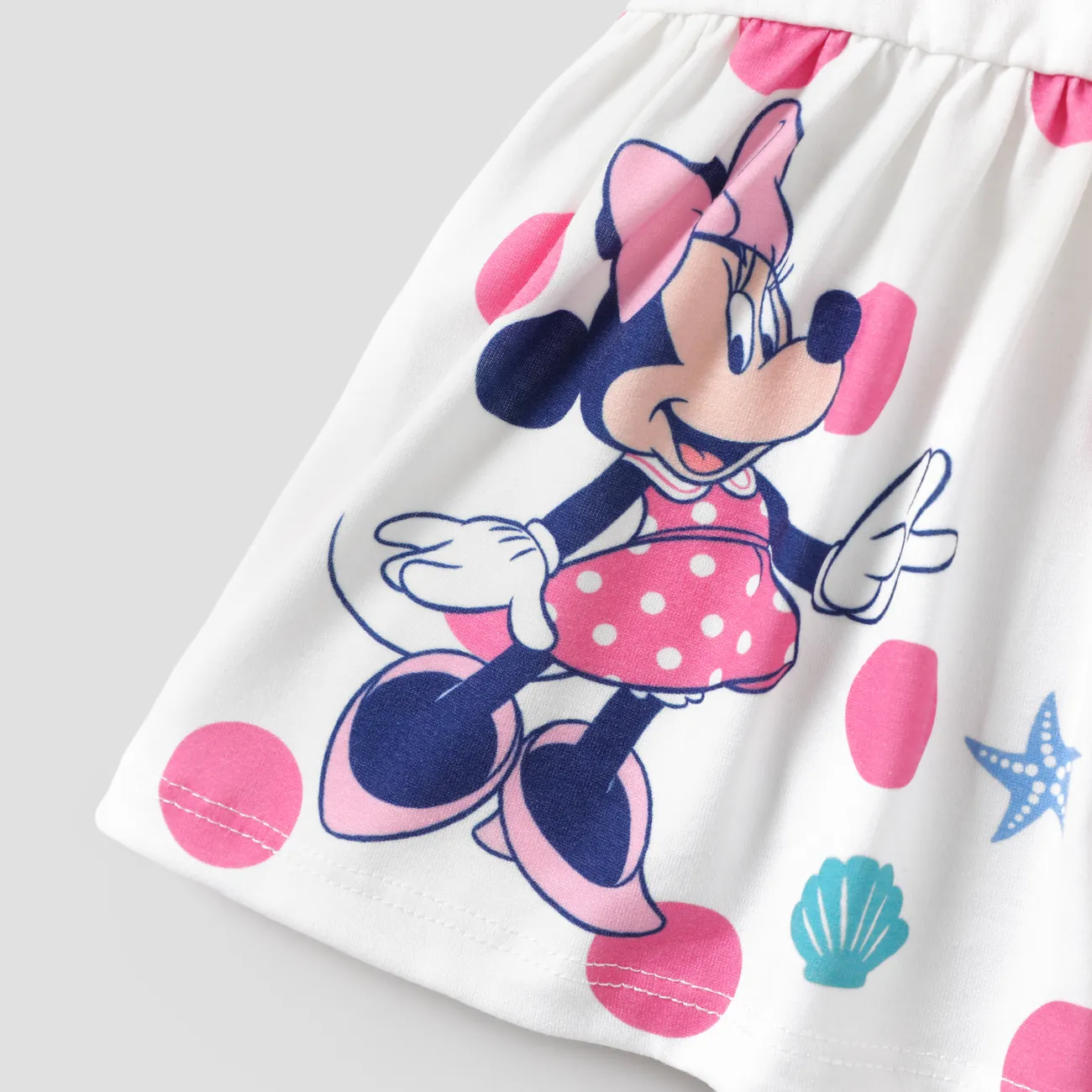 Disney Mickey and Friends 1pc Baby/Toddler Girls Naia™ Character Print Polka Dots/Stripped Dress Pink big image 1
