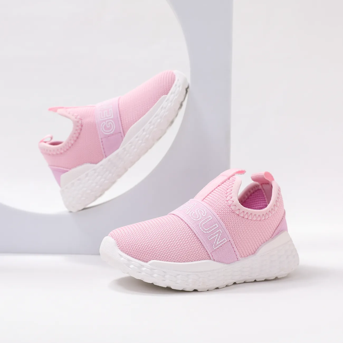 Toddler/Kids Girl Sporty Knitted Sports Shoes Pink big image 1