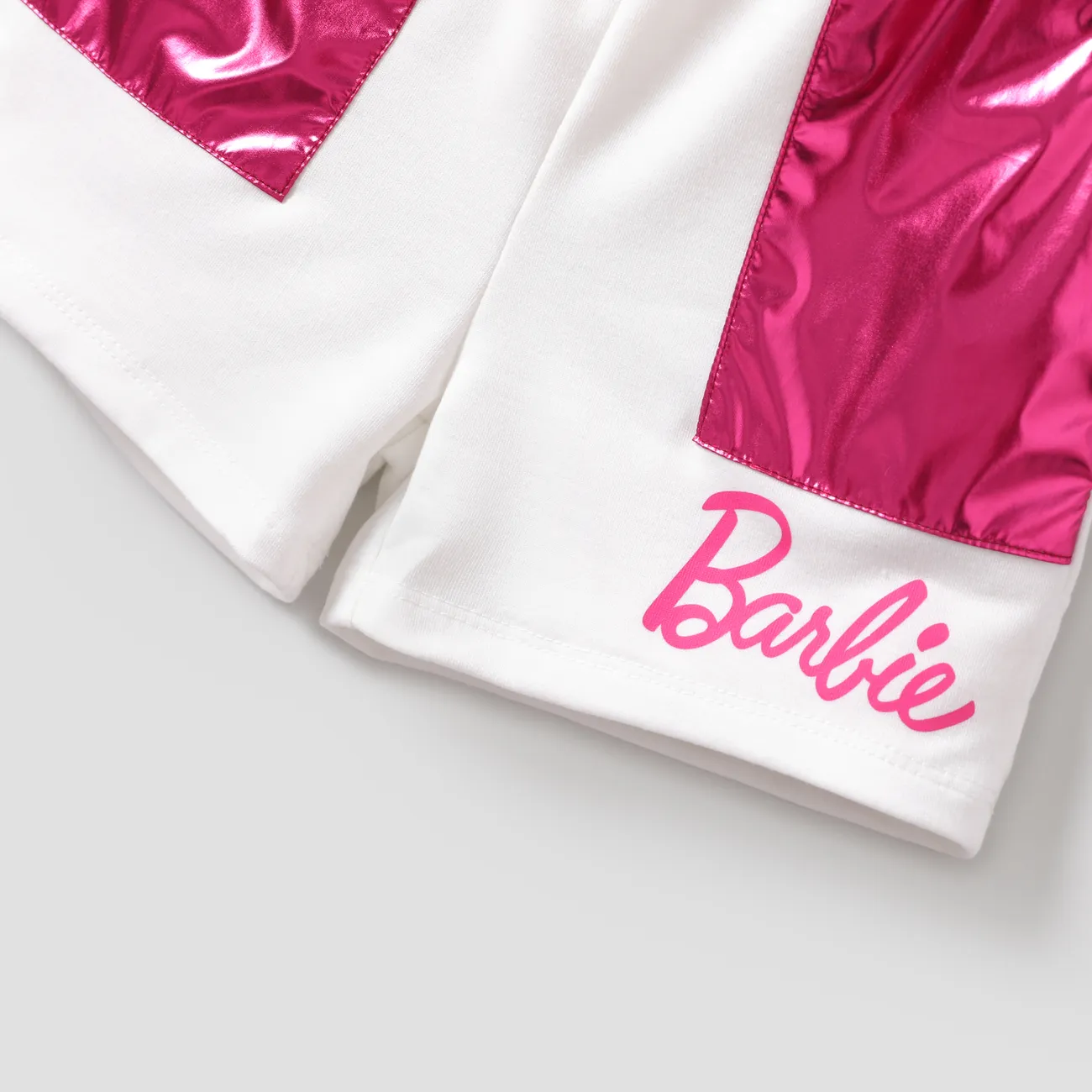 Barbie 2pcs Toddler/Kids Girls Waist-twist/cutout Tank Top with Pocket Shorts Set
 Roseo big image 1