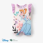 Disney Princess Ariel/Belle/Snow White 1pc Baby Girls Naia™ Floral Ruffled-Sleeve Bodysuit
 Light Grey