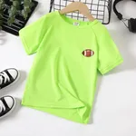 Enfants Garçon Couleur unie Sans manches T-Shirt Vert