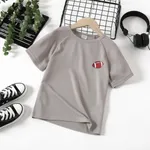 Kinder Jungen Unifarben Ärmellos T-Shirts grau